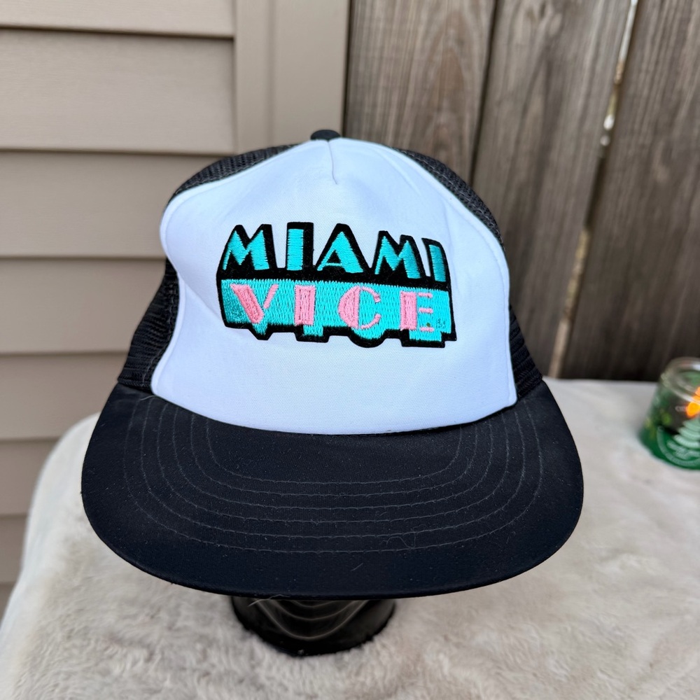 Vintage Miami Vice TV Show Vintage 80's Trucker Snapback Cap Hat